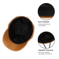 thumbnail image 5 of Minzimin Womens PU Leather Newsboy Cap 8 Panel Paperboy Newsie Cap Bakerboy Beret Cabbie Hat, 5 of 7