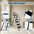 thumbnail image 6 of Jopath 5 Step Ladder, Folding Step Stool with Wide Anti-Slip Pedal, Sturdy Steel Ladder, Convenient Handrail, Lightweight, Portable Steel Step Stool, 6 of 9