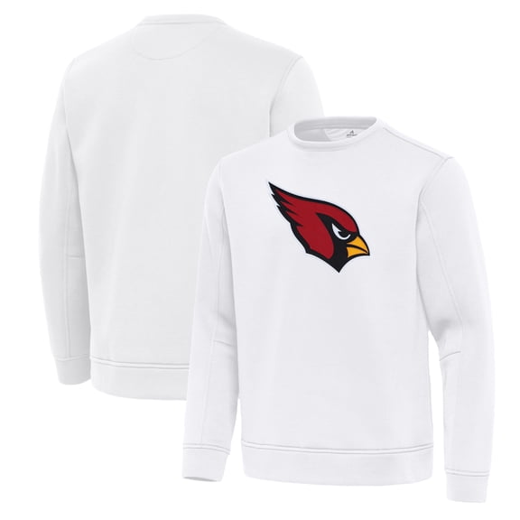Men's Antigua White Arizona Cardinals Relevant Lightweight Pullover Sweatshirt