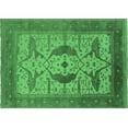thumbnail image 1 of Ahgly Company Indoor Rectangle Oriental Emerald Green Industrial Area Rugs, 2' x 3', 1 of 4