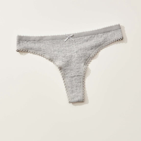 Warop Womens Lace Thong Panties, Seamless and Breathable Comfortable Underwear for Daily Wear