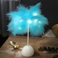 thumbnail image 2 of Matoen Feather Night Light LED Decorative Atmosphere Light, Beside Table lamp for Nursery Girls Bedroom Living Room Wedding, 2 of 8