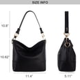 thumbnail image 3 of Bolso Hobo Montana West MWC-128BBK de cuero vegano negro, 3 of 7