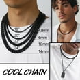 thumbnail image 4 of PROSTEEL Cuban Chain for Men 10mm Chunky Stainless Steel Miami Black Necklace 18 Inch Hip Hop Mens Gift for Birthday, 4 of 8