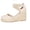 Beige, variant on Women's Comfortable Sandals Lace Up Espadrilles Closed Toe Wedges Sandals Strappy Slingback Platform Heels