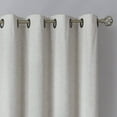 thumbnail image 4 of Exultantex Grommet Blackout Linen Curtains for Living Room, Solid Linen Thermal Soundproof Drapes, 54''x84'', 2 pcs,Natural White, 4 of 6