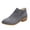 Gray, variant on Women's Ankle Boots Low Chunky Heeled Solid Color Back Zipper Classic Elegant Outdoor Walking Ankle Booties Gray Size 8.5
