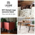 thumbnail image 3 of LAVANE 8 Inch / 20 cm Hairpin Furniture Legs, Set of 4 Heavy Duty Modern Industrial Metal Table legs with Rubber Floor Protectors & Screws for DIY Cabinet Bench Sofa Couch Ottoman&nbsp;Chair Black, 3 of 8