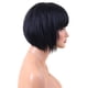 thumbnail image 2 of RESISTENTE AL CALOR Negro Flequillo Bob Pelucas de Cabello + Gorra para Mujeres de Cosplay Disfraz de Uso Yinane Pelucas de cabello humano corto, 2 of 8