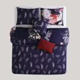 thumbnail image 6 of Bebejan Deep Purple Garden 5 Piece Comforter Set, King, 100% Cotton Sateen, Reversible, All Season, Cozy Comfort, 6 of 10