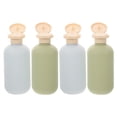thumbnail image 3 of 4 Uds botellas de viaje dispensador de champú y acondicionador recargable contenedores de artículos de tocador exprimibles botellas dispensadoras de champú portátiles botellas de viaje de plástico, 3 of 6