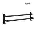 thumbnail image 4 of Colgador de toallas con gancho de pared, barra de 3 capas, estante de almacenamiento sin perforaciones, accesorios de soporte para cuarto de Almacenamiento y organización del hogar Negro 40 cm/2 capas Bewildely HA081370-02, 4 of 6