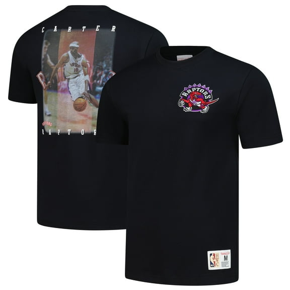 Men's-Mitchell & Ness Vince Carter Black Toronto Raptors Hardwood Classics NBA Legends T-Shirt