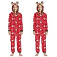 thumbnail image 1 of Family Matching Pajamas Christmas Parent-child Zipper Jumpsuit, 1 of 3