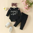 thumbnail image 5 of Baby Girls Infant Romper 3-Piece Set Bodysuit With Sweatpant With Headband Fashion Leopard Print, 5 of 6