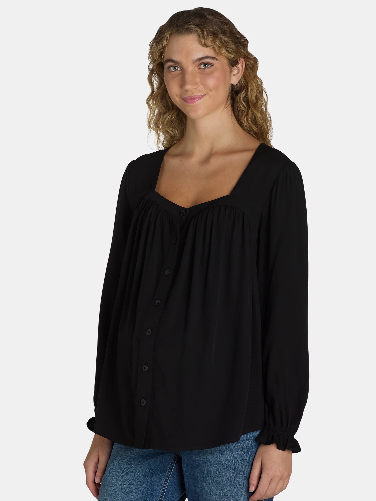 Time and Tru Women's Maternity Square Neck Top