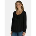 thumbnail image 4 of Time and Tru Women's Maternity Square Neck Top, 4 of 5
