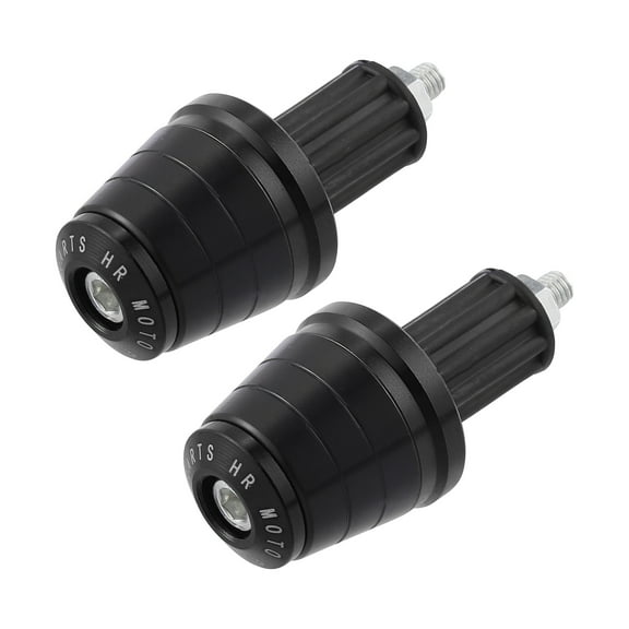 Unique Bargains Motorcycle Handlebar End Plugs 7/8" 22mm Aluminum Alloy Universal Handle Bar End Plugs Caps Black 1 Pair