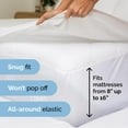 thumbnail image 4 of CGK Linens 4-Piece Ultra Soft & Comfy Hotel Luxury Sheet Set - Queen Size Cooling Bed Sheet Fits 8"-16" Mattresses, White, 4 of 7