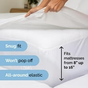CGK Linens 4-Piece Ultra Soft & Comfy Hotel Luxury Sheet Set - Queen Size Cooling Bed Sheet Fits 8-16 Mattresses, White