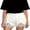 White, variant on Women's Mini Shorts Lace Patchwork Drawstring Elastic Waist Casual Summer Lounge Shorts
