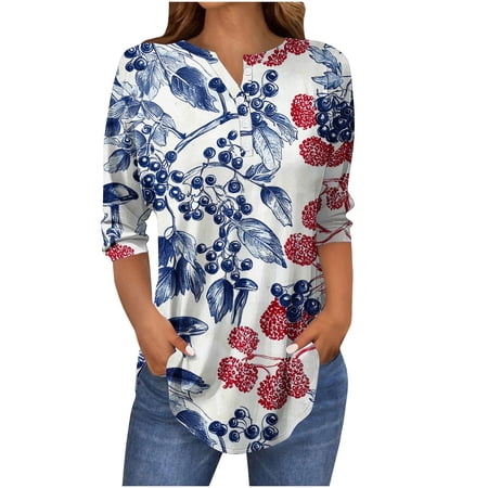 My Items Womens Spring Shirts Women's Shirts Casual Plus Size Women's 3/4 Sleeve Tops and Blouses Women's Blouses Work Spring My Reorder List