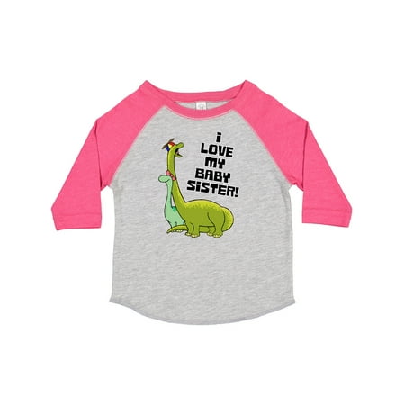 

Inktastic I Love My Baby Sister with Baby Brontosauruses Gift Toddler Boy or Toddler Girl T-Shirt