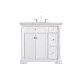thumbnail image 3 of Elegant Decor Clarence 36" Solid Wood and Metal Single Bathroom Vanity in White, 3 of 8