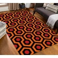 thumbnail image 3 of The Shining Rug, Red Rugs, Trendy Rug, Modern Rug, Cool Rug, Hallway Rug, Geometric Rug, Non-Slip Carpet, Front Door Rug, Gift Decor Rug, 2.6'x6.5' - 80x200 cm, 3 of 9
