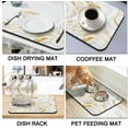 thumbnail image 4 of Rubber Dish Drying Mat for Kitchen Counter Large Marbling Washable Quick Home Coffee Pad Fit Under Sink,Bar,Utensils 18x24in, 4 of 5