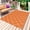Orange, variant on Red White Stripes Outdoor Rug 4x6 Ft - Reversible Patio Rug Outdoor Camping Rugs, Simple Geometric Modern Monochrome Washable Indoor Outdoor Area Rugs, Non-Slip Outdoor Carpet Runner for Deck/Porch