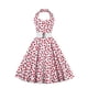 thumbnail image 1 of Vestidos Para Mujer Vestidos Casuales Sin Mangas Cuello Redondo Retro Estampado de Lunares Cinturón de Cintura Alta Cuello Halter Vestido Sin Espalda Odeerbi ODB149645, 1 of 8