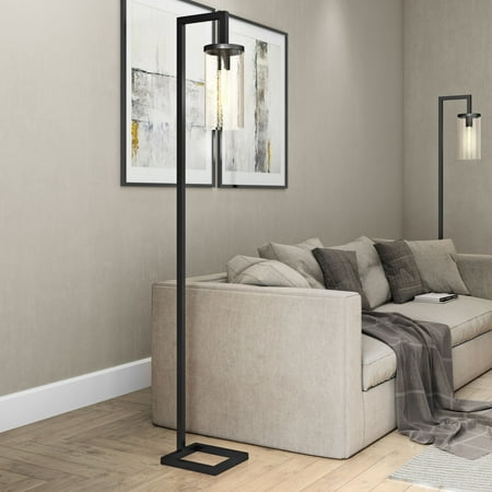 Malva floor lamp with seeded glass