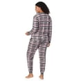 thumbnail image 5 of Aria Women’s Cozy Jersey Henley Pullover and Jogger 2pc Sleepwear Set, Sizes XS-4X, 5 of 8
