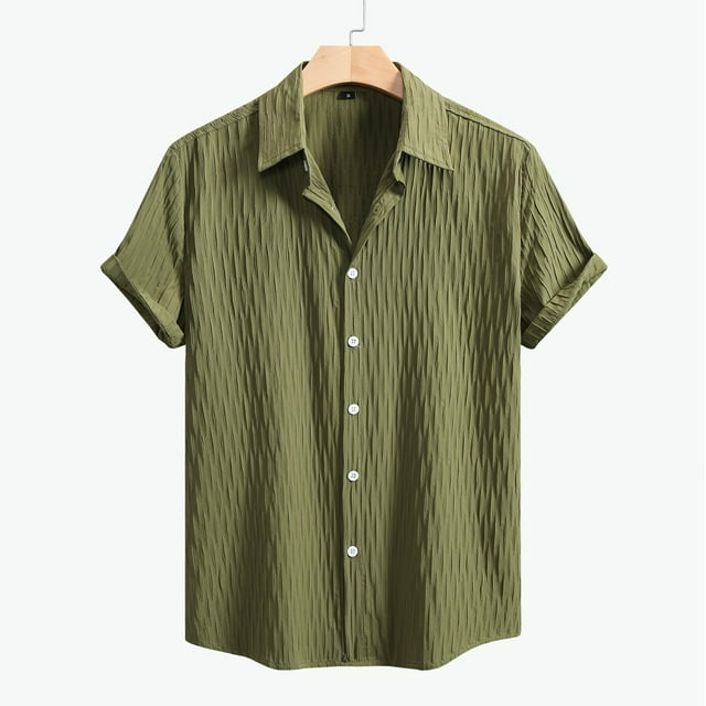 pstuiky Camisas de manga corta para hombre, Camisa informal de manga corta con botones y estampado playero para hombre camisas casuales para hombre s
