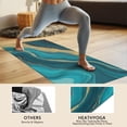 thumbnail image 4 of Teal Gold Wave Marble Pattern Hot Yoga Mat Towel Non Slip for Hot Yoga - Quick-Drying Yoga Mat Cover with 4 Corner Pockets with Travel Bag - Hot Yoga Towel Non Slip 74"x26", 4 of 6