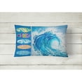 thumbnail image 2 of Carolines Treasures BB8528PW1216 Surf Boards and Wave Canvas Fabric Decorative Pillow, 12H x16W, multicolor, 2 of 3