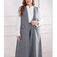 thumbnail image 2 of AURA Women Plus Size Blazer Set Solid Color 2 Piece Suit Cropped Pants 0XL-4XL, 2 of 7