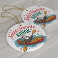 thumbnail image 3 of Christmas Tree Decorations Kayak Ornament, Ceramic Christmas Ornaments, Xmas Decorative Hanging Ornaments, Holiday Decorations and Xmas Gifts Ideas, Santa's Favorite Kayak, 3 of 5