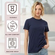 Next Level Women’s Cotton T-Shirt, Wholesale T-Shirts 100% Ring-Spun Cotton Short Sleeve Crewneck Tees, Mix Tee Shirt (Dark+Bright Color 6 Pack, M)