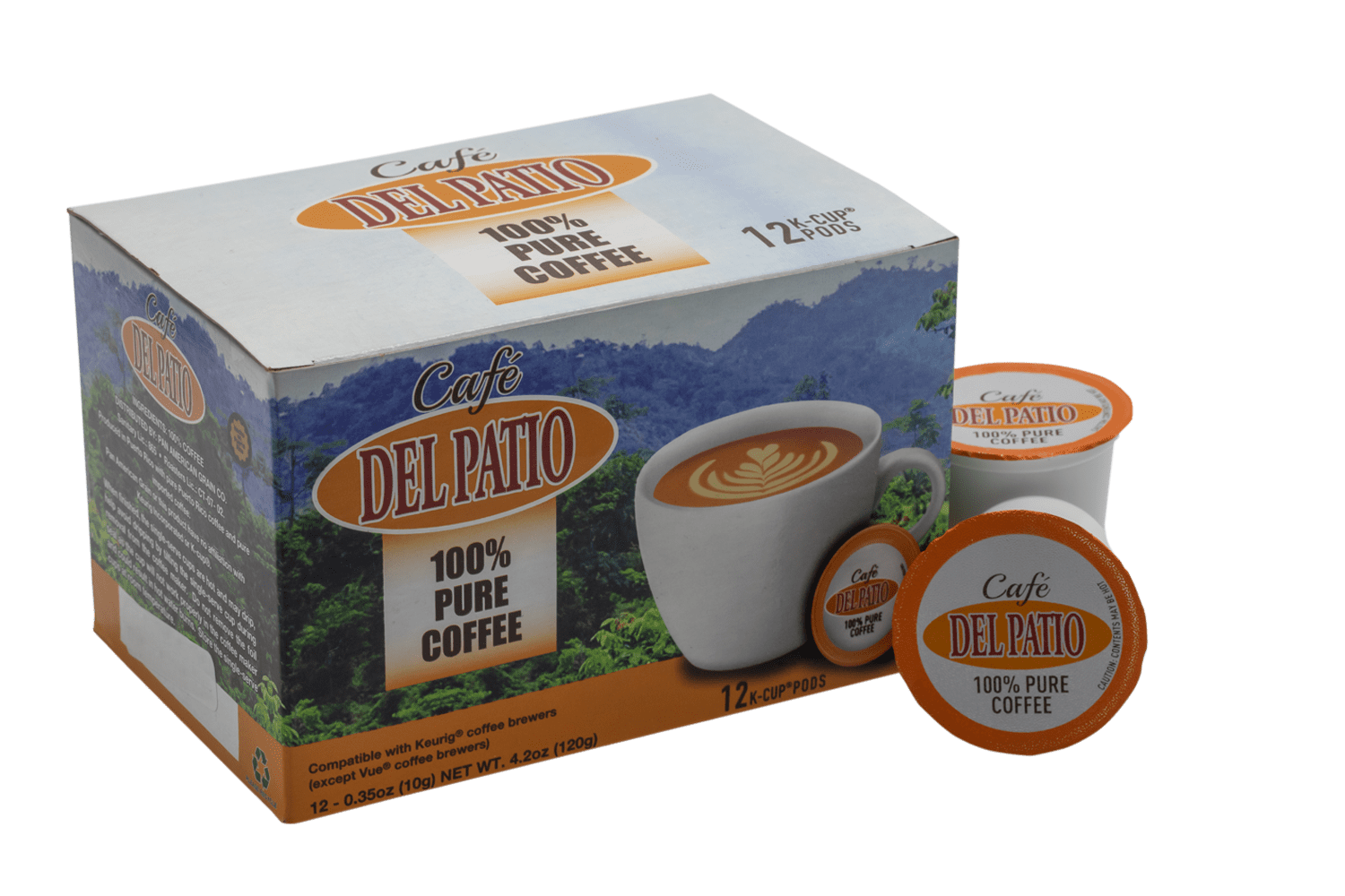 Del Patio Coffee K-Cup Café Del Patio Tueste De Abuela Premium Roast Arabica Beans