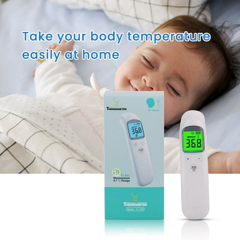 Touchless InfraredForehead Thermometer for Body and Surface Temperature,  Fahrenheit/Celsius, Babies, Kids, Adults, Digital LED Color Screen, Beep
