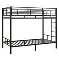thumbnail image 6 of Zimtown Twin over Twin Steel Bunk Beds Frame,14.8" Height Guardrail, Bedroom Dorm Room for Kids Adult Children, Black, 6 of 10
