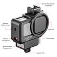 thumbnail image 3 of Andoer G9-4 Action Camera Video Cage Vlog Case Protective Housing with Dual Cold Shoe Mount 55mm Filter Adapter Extension Accessory Replacement for GoPro Hero 9, 3 of 7