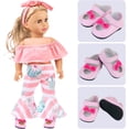 thumbnail image 5 of ECORELF 9 Pairs Shoes & 4 Pairs Socks for 18 Inch Girl Doll – Sandals, Casual, Canvas, Roller Skates, 5 of 7