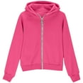 thumbnail image 4 of idosla Hoodies for Teen Girls Zip Up Long Sleeve Cute Sweatshirts Thumb Hole Fashion Fall Preppy Pullover Jacket With Pockets (Hot Pink, 7-8 Years), 4 of 6