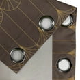 thumbnail image 4 of Ambesonne Art Deco Grommet Curtain, Brown Simple Vintage Motif, 50"x63", Dark Brown and Sand Brown, 4 of 5