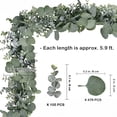thumbnail image 4 of Scidweet 2Pcs Fake Greenery Eucalyptus Garlands, 6.56FT Faux Silver Dollar Leaves Boxwood with Eucalyptus Leaves Artificial Greenery Vines for Baby Shower Wedding Party Table Runner Room Home Mantle, 4 of 6