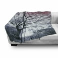 thumbnail image 3 of Tree Soft Flannel Fleece Throw Blanket, Photo with Dramatic Nature Scenery of Abstract Colorful Leafy Tree and Calm Pond, Cozy Plush for Indoor and Outdoor Use, 50" x 70", Multicolor, by Ambesonne, 3 of 6