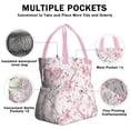 thumbnail image 3 of Pioneer Flower Floral Print Pattern Drawstring Lunch Bag Women - Drawstring Lunch Bag Insulated for Work Office - Stain-Resistant Large Lunchbags for Women with Multi-Pockets, 3 of 6